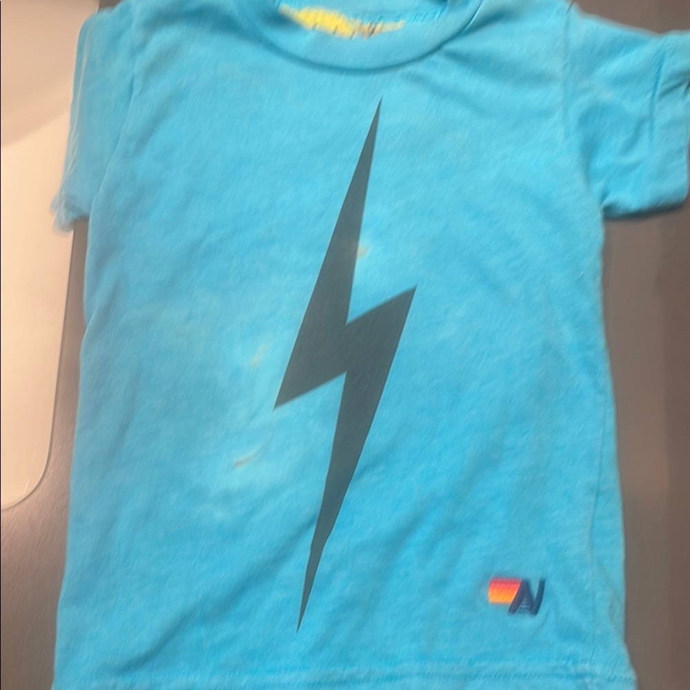 Kids Blue Lightning Bolt T-Shirt